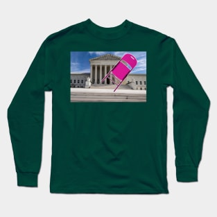 Folding Chair To The Supreme Court - Pink - Front Long Sleeve T-Shirt